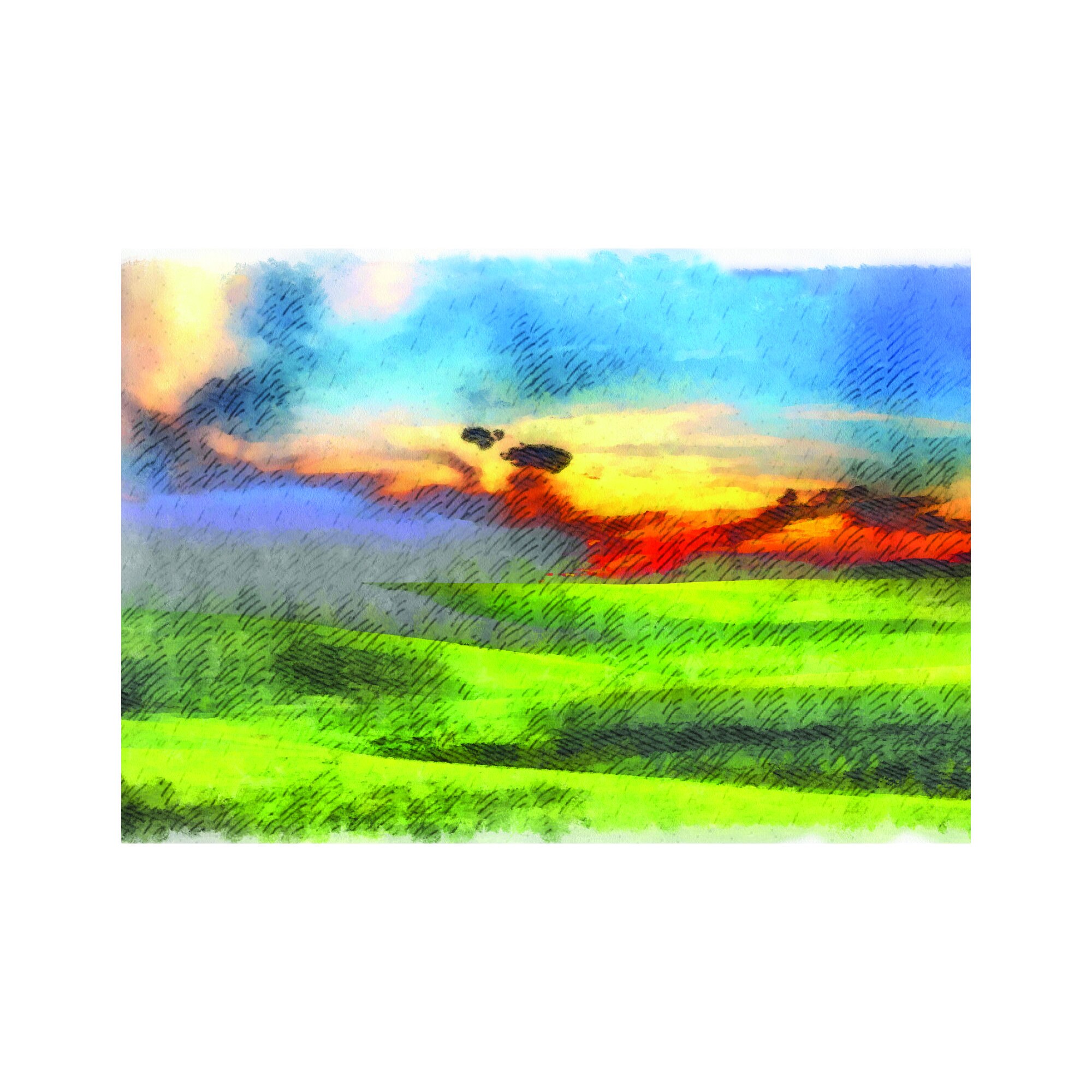 Tablou Forex, Watercolor paintin, 100x70 cm