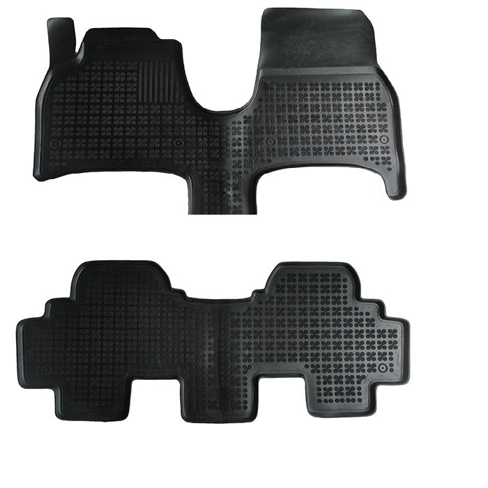 Set 4 covorase interior cauciuc stil tavita MAGSTAR LUX dedicate, compatibile cu Citroen C8 2002-2014, Negru