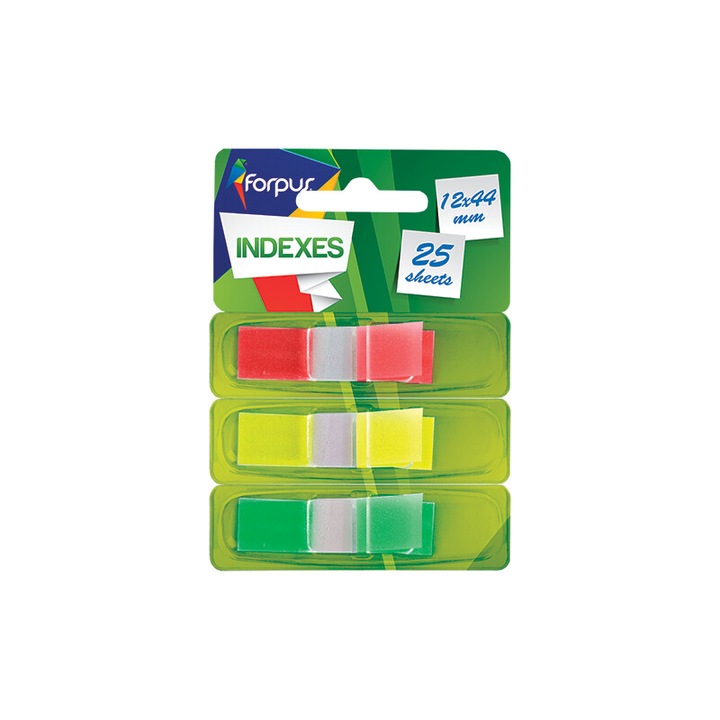 Индексни тетрадки с диспенсер Forpus 42046 12x44mm 75 листа 3 цвята