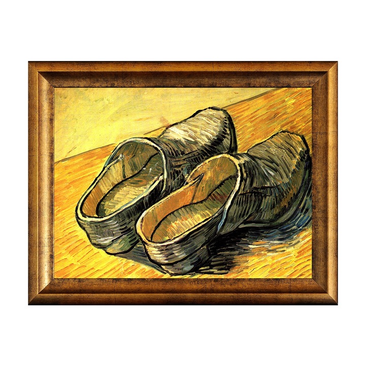 Tablou Inramat - Van Gogh, A Pair of Leather Clogs, Rama Auriu, 30 x 40 cm