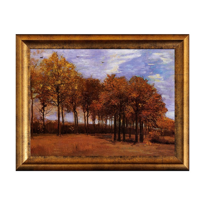 Tablou Inramat - Van Gogh, Autumn Landscape, Rama Auriu, 30 x 40 cm