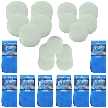 Pachet - 5 x Rezerva blana pentru polisat, Polishing, 115/125mm + 5 x Rezerva blana pentru polisat, 180mm + 5 x Rezerva blana pentru polisat, 230mm + 8 x Laveta MicroFibre Pachet - 5 x Rezerva blana pentru polisat, Polishing, 115/125mm + 5 x Rezerva blana pentru polisat, 180mm + 5 x Rezerva blana pentru polisat, 230mm + 8 x Laveta MicroFibre