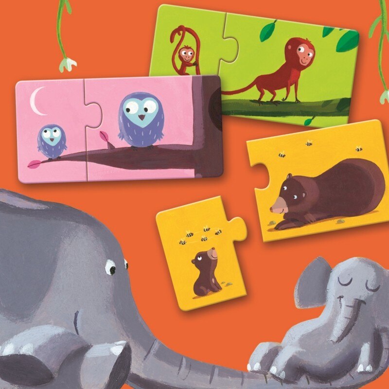 Puzzle duo Mama si puiul, Djeco