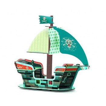 Macheta 3D Corabia piratilor, Djeco Macheta 3D Corabia piratilor, Djeco