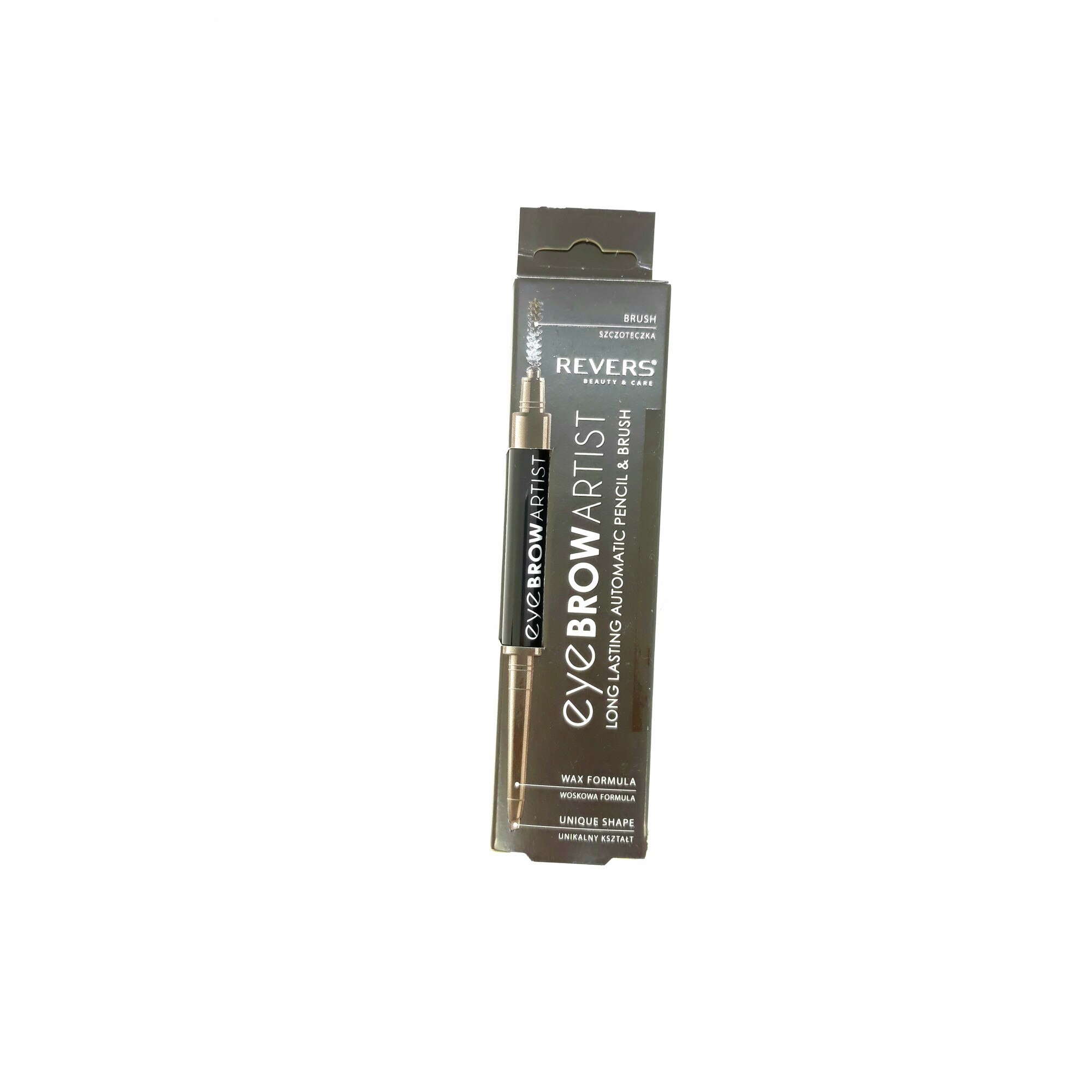 Creion pentru sprancene, Revers, Automat, cu perie, negru