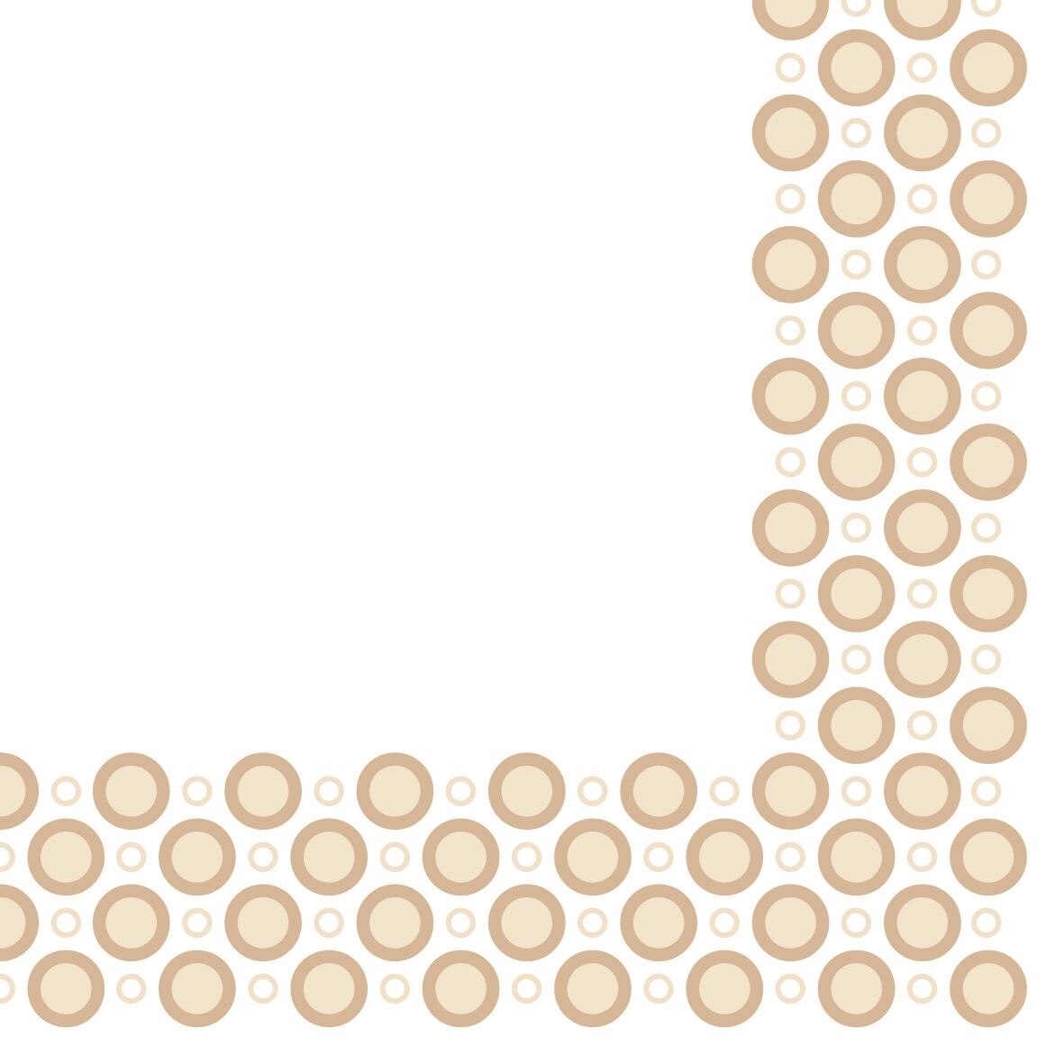 Set Servetele Art-Deco Circles, Sand, 40x40 cm, 50 bucati