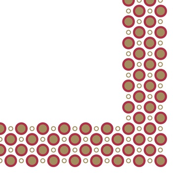 Set Servetele Art-Deco Circles, Gold / Bordeaux, 40x40 cm, 50 bucati Set Servetele Art-Deco Circles, Gold / Bordeaux, 40x40 cm, 50 bucati
