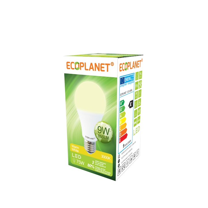 Plafoniera LED cu senzor microunde Ecoplanet "Feel the Presence", rotunda D380mm, 24W, 2160LM, lumina rece 6500k, alb