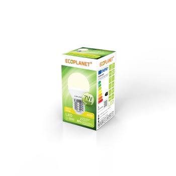 Bec LED Ecoplanet glob mic G45, E27, 7W (60W), 630 LM, A+, lumina calda 3000K, Mat Bec LED Ecoplanet glob mic G45, E27, 7W (60W), 630 LM, A+, lumina calda 3000K, Mat