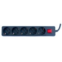 prelungitor 3 metri 5 prize schuko cu intrerupator negru cablu 3 x 1mm ted electric imagen 22_0_
0
