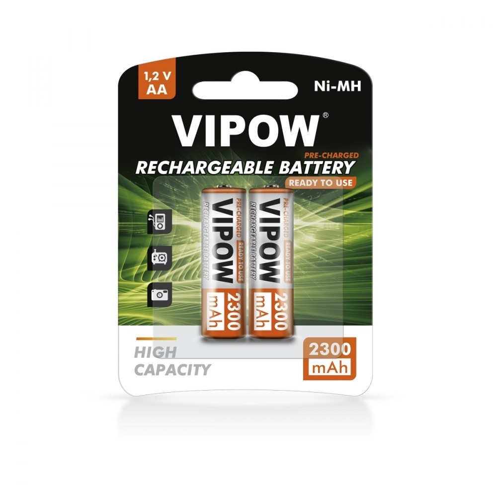 Baterii reincarcabile Vipow, 2 buc