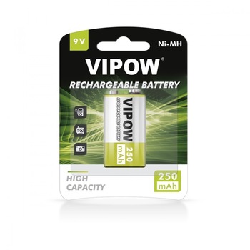 Baterie Vipow R14 9v 250mAh, 1 Bucata Baterie Vipow R14 9v 250mAh, 1 Bucata