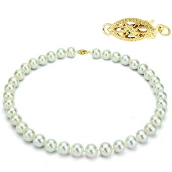 Colier Business Perle Naturale cu Inchizatoare Aur Galben Filigranata Colier Business Perle Naturale cu Inchizatoare Aur Galben Filigranata