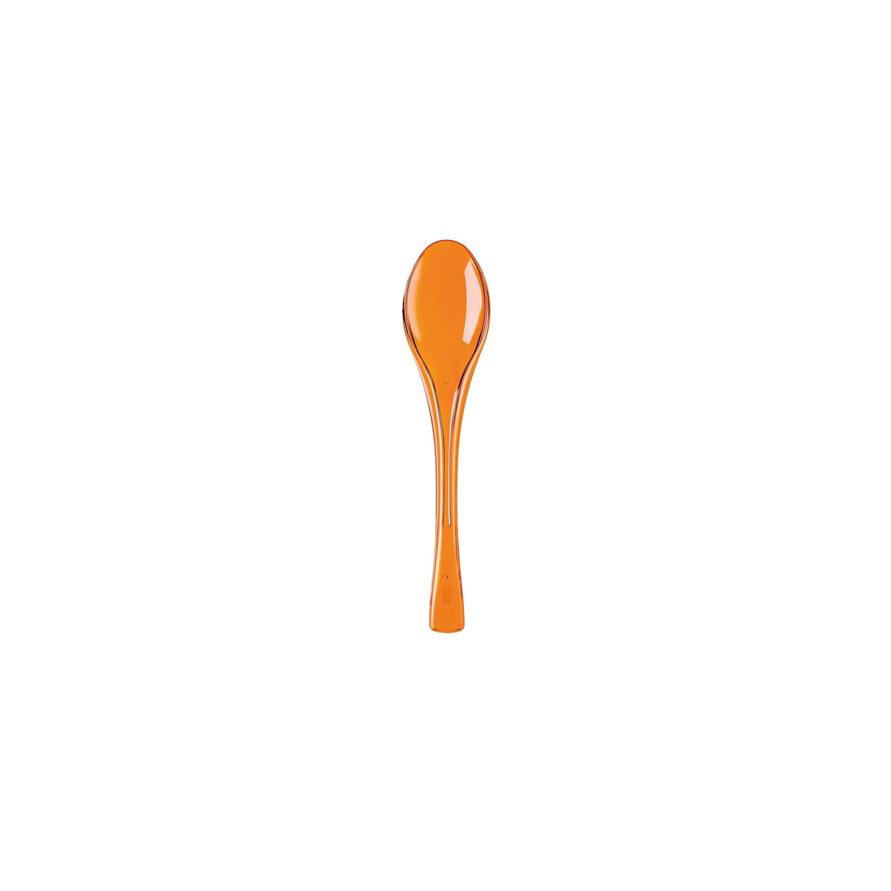 Lingurita orange transparenta Gold Plast , 145 mm, 50 buc/set, PS