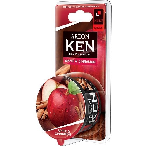 Odorizant auto cu gel Areon Ken Blister Apple&Cinnamon