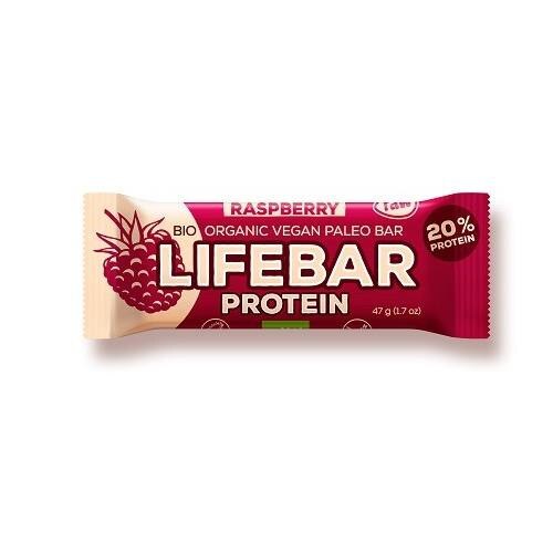 Baton Proteic cu Zmeura Bio Lifefood 47gr