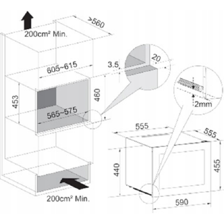 Vitrina de vinuri incorporabila Hoover HWCB 45, 18 sticle, 55 L, Clasa G, 45 cm, Negru