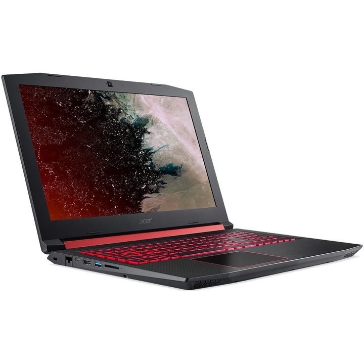 Laptop Gaming Acer Nitro 5 AN515-42-R7FK cu procesor AMD Ryzen™ 7 2700U pana la 3.80 GHz, 15.6", Full HD, 8GB, 256GB SSD, AMD Radeon™ RX 560X 4GB GDDR5, Linux, Black