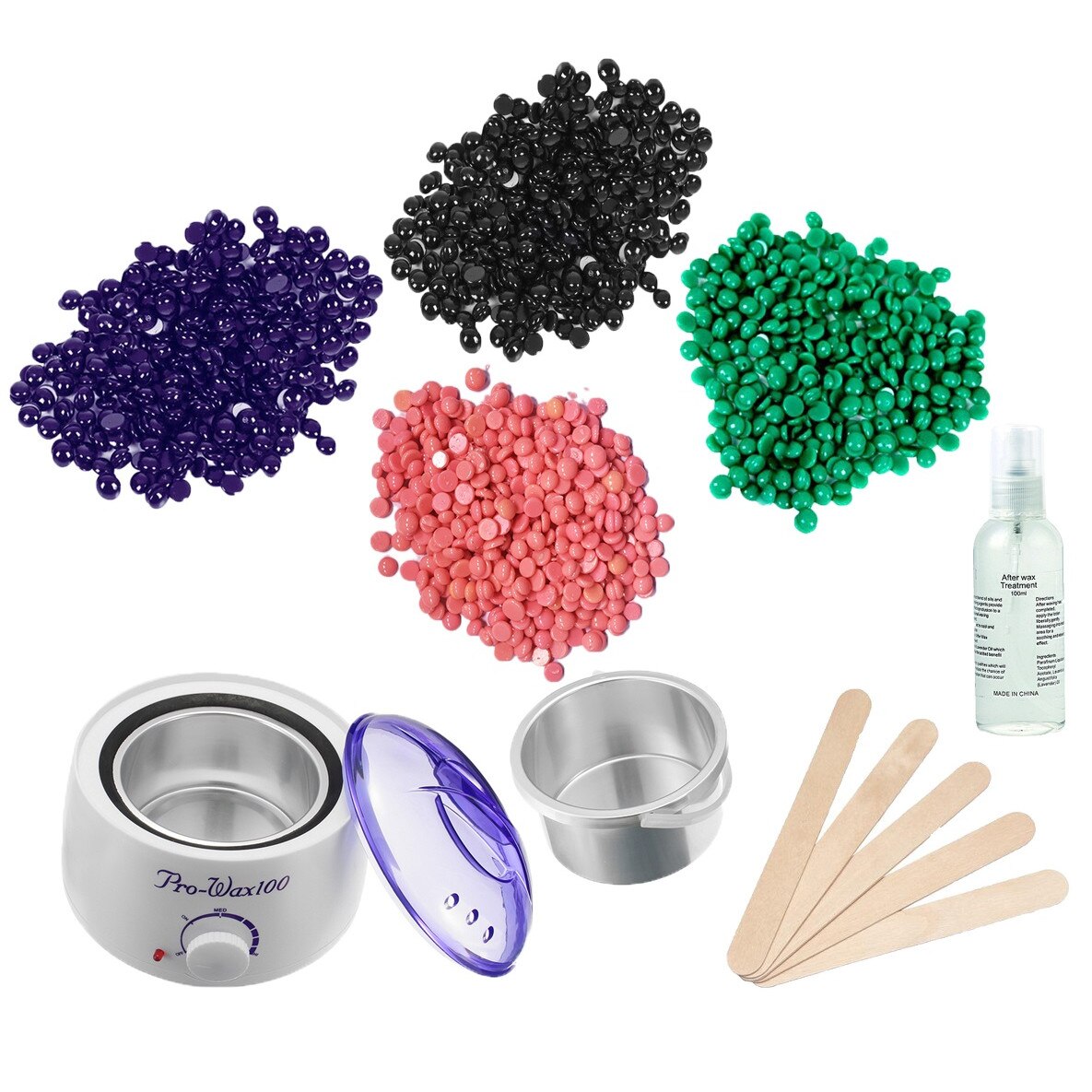 Kit Epilare No.625 cu Ceara Epilare Granule Refolosibila - Maxi Wax (4x100g)