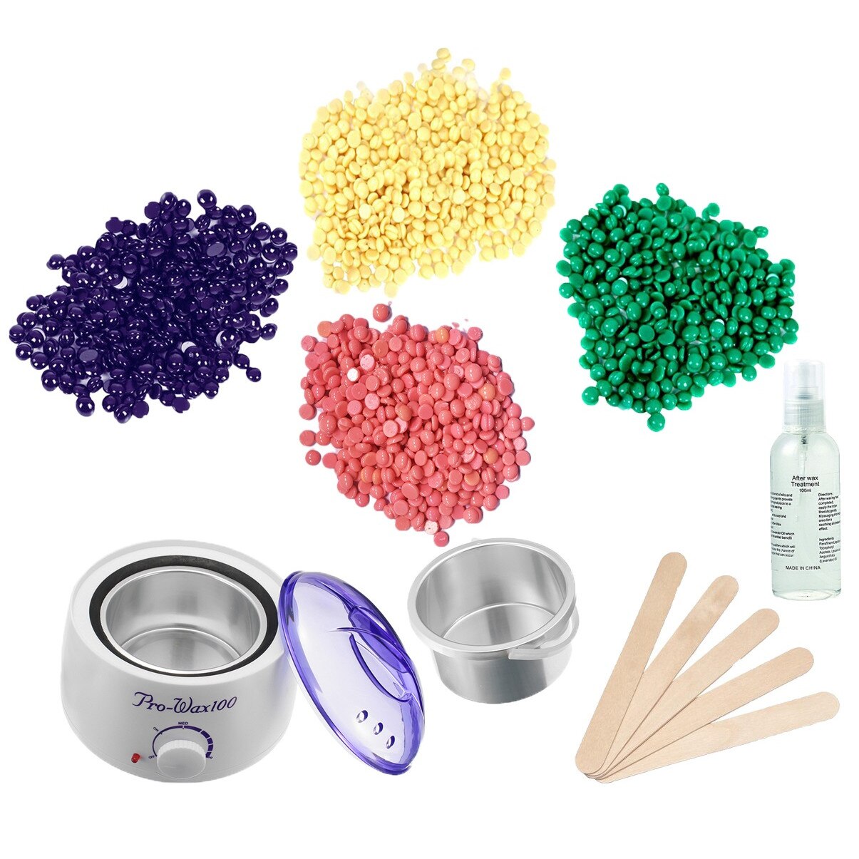 Kit Epilare No.626 cu Ceara Epilare Granule Refolosibila - Maxi Wax (4x100g)