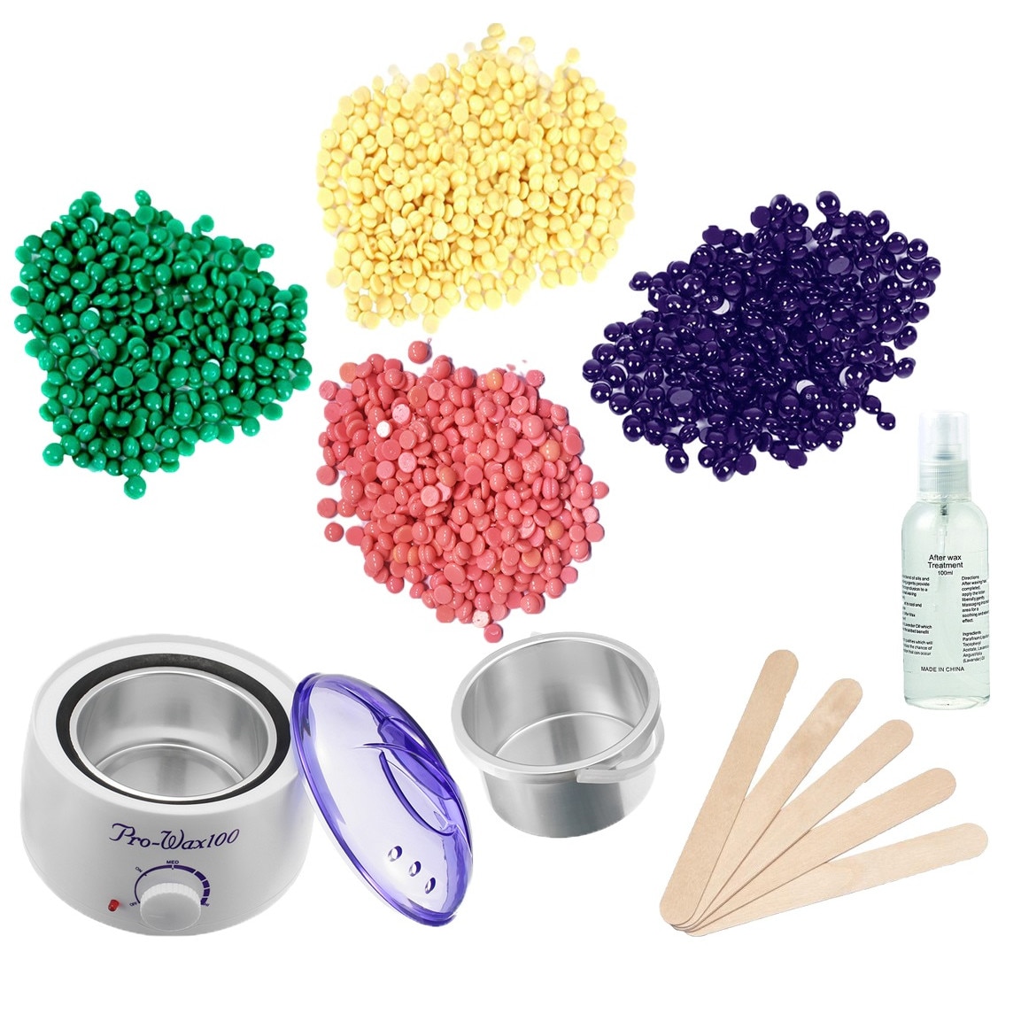 Kit Epilare No.629 cu Ceara Epilare Granule Refolosibila - Maxi Wax (4x100g)