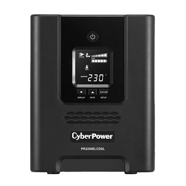 UPS Cyber Power PR2200ELCDSL, Tower, 2200 VA, 1980 W, AVR, LCD Display, USB, Line Interactive