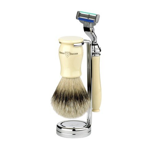 Edwin Jagger Set barbierit 3 piese 3PCIVCM3SB, Chatsworth Ivory Mach 3