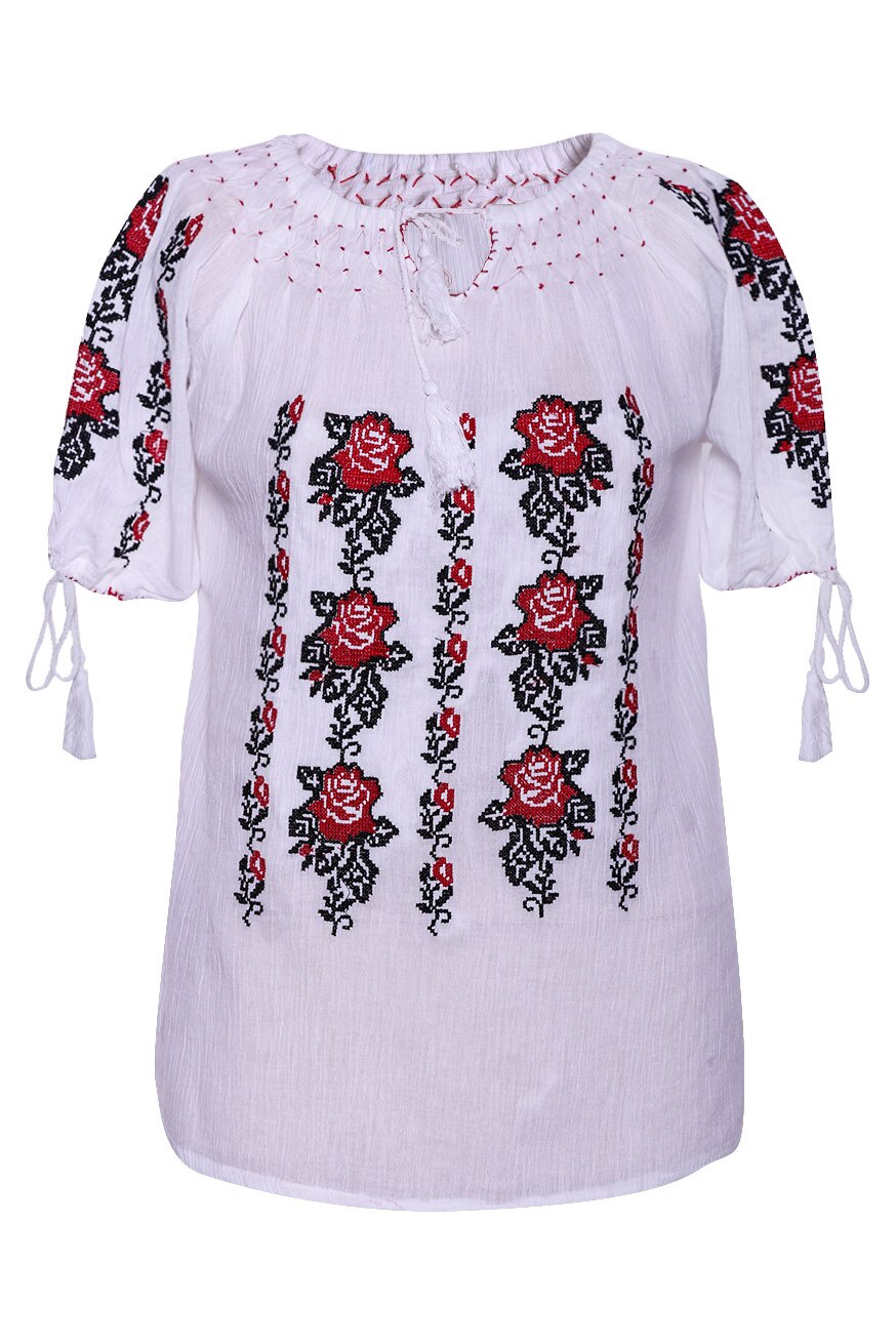 Bluza dama tip ie, dae507, Alb