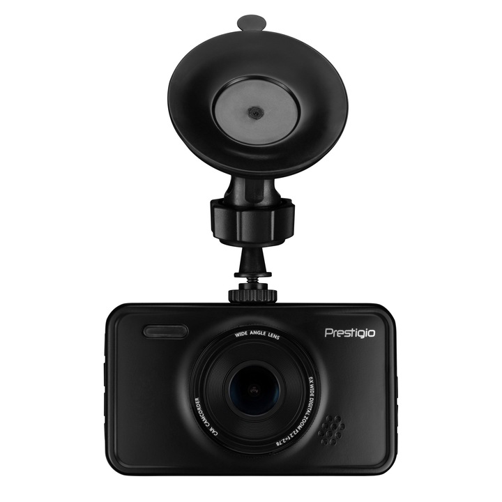 Camera auto DVR Prestigio RoadRunner 527, full HD, ecran 3”, unghi de 140 grade,12 MP, G-Sensor, functie motion detection, black metal
