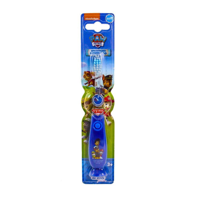 Periuta de dinti cu timer luminos Paw Patrol, Patrula Catelusilor, Dr. Fresh, timer 2 minute, 36 luni+