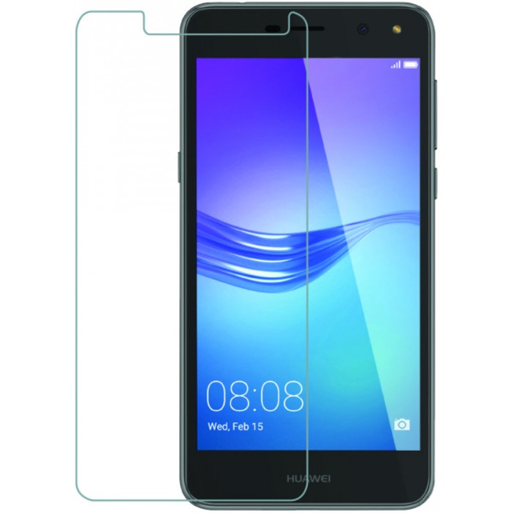 Üvegvédő fólia kiváló minőségű 9H biztonsági üveg, Huawei Y6 2017-hez, átlátszó BBL359