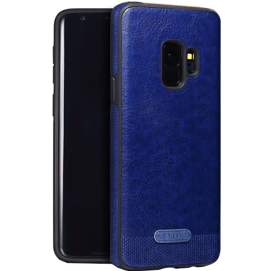 Husa Samsung Galaxy S9 Plus, Leather, Dark Blue