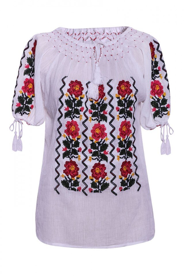Bluza dama tip ie, Alb, dae510, 3XL INTL