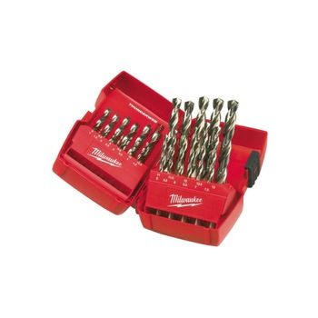 Set de 25 burghie pentru metal, rectificate, Milwaukee, DIN338, Ø1.0-13.0mm Set de 25 burghie pentru metal, rectificate, Milwaukee, DIN338, Ø1.0-13.0mm