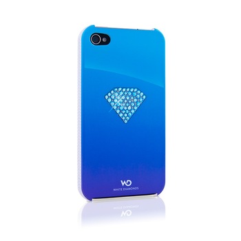 Capac protectie spate White Diamonds, pentru iPhone 4-4S, colectia Rainbow, albastru Capac protectie spate White Diamonds, pentru iPhone 4-4S, colectia Rainbow, albastru