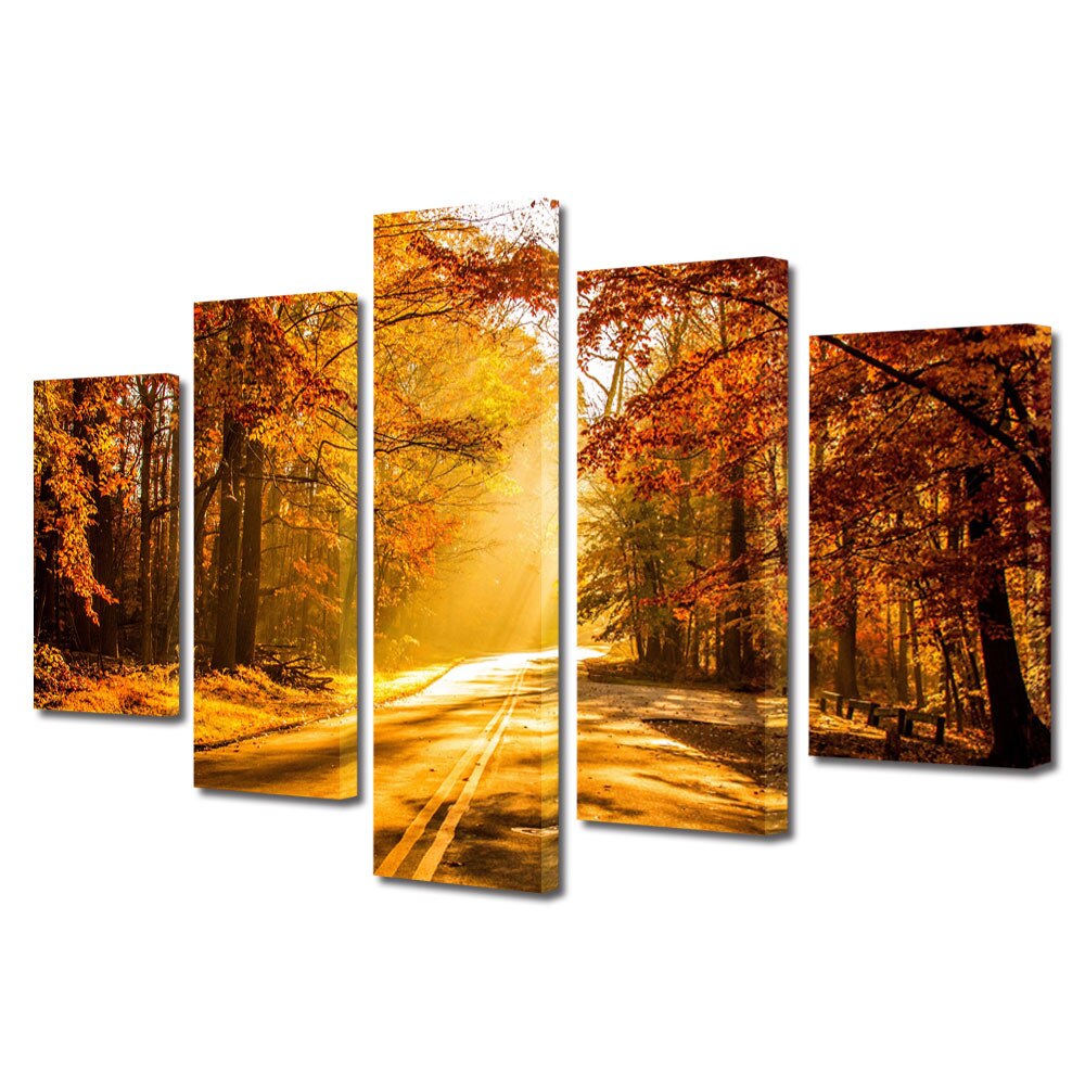 Set Tablouri Multicanvas BTex ArtDecoMag Modern 5 Piese Peisaje Serendipity, 60 x 100 cm