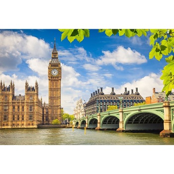 Tablou canvas Big Ben primavara, 45 x 30 cm Tablou canvas Big Ben primavara, 45 x 30 cm
