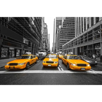 Fototapet de perete autoadeziv si lavabil Taxi in New York, 270 x 200 cm Fototapet de perete autoadeziv si lavabil Taxi in New York, 270 x 200 cm