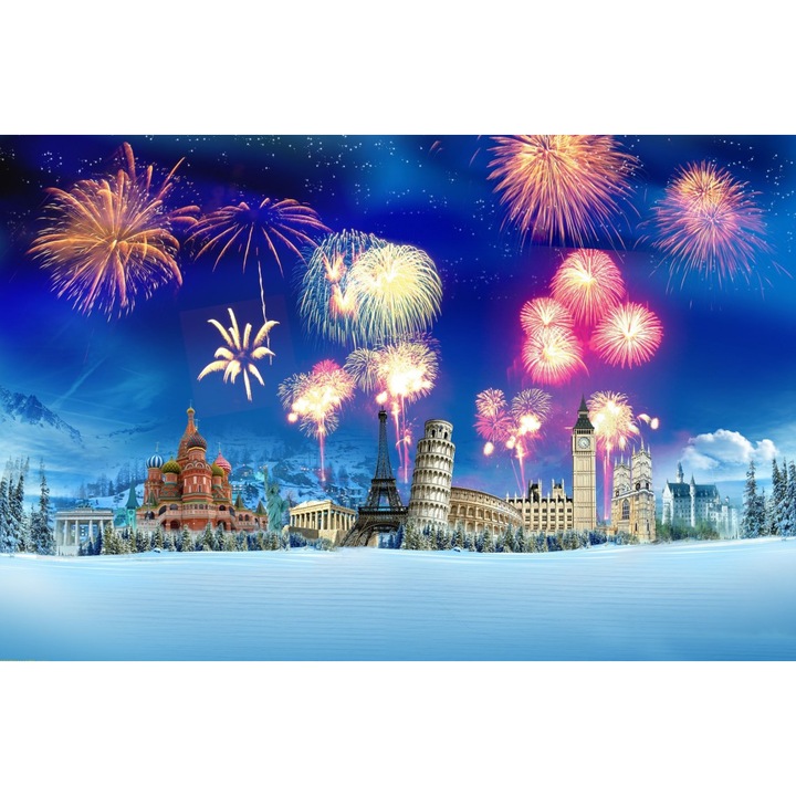 Fototapet de perete autoadeziv si lavabil Sarbatoare pe Terra, 270 x 200 cm