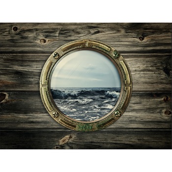 Tablou canvas Marea prin hublou, 75 x 50 cm Tablou canvas Marea prin hublou, 75 x 50 cm