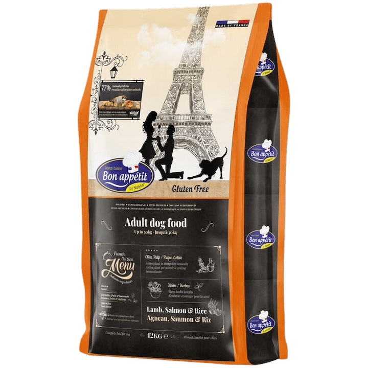 Hrana uscata pentru caini Bon Appetit Adult, Miel & Somon, 12 Kg