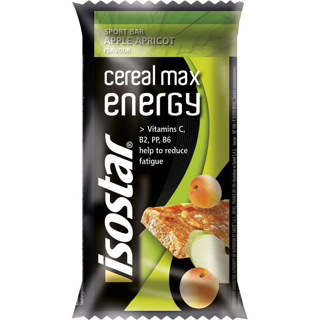 Baton dietetic Isostar 55 gr Cereal Max Bar,cu aroma de mere-caisa