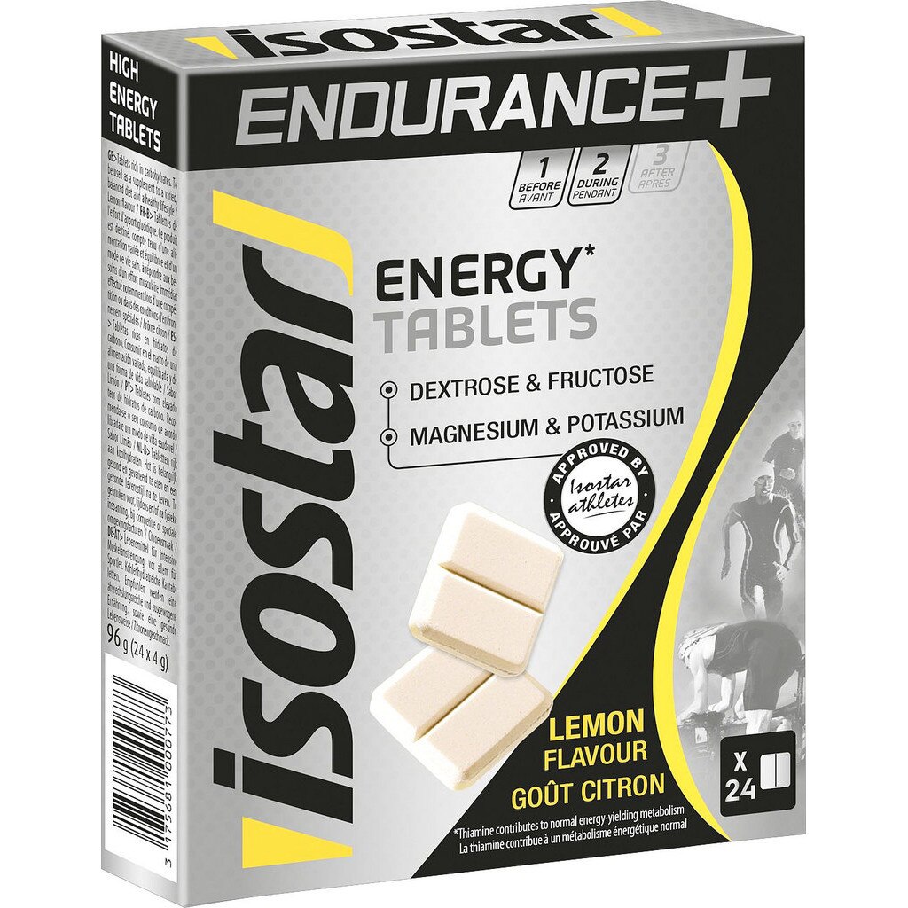 Tablete energizante 96 gr Isostar Endurance,cu aroma de lamaie