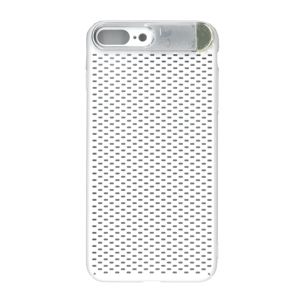 Husa de protectie spate, EuroCell Air, cu perforatii si clips metalic pentru iPhone 8 Plus, alb