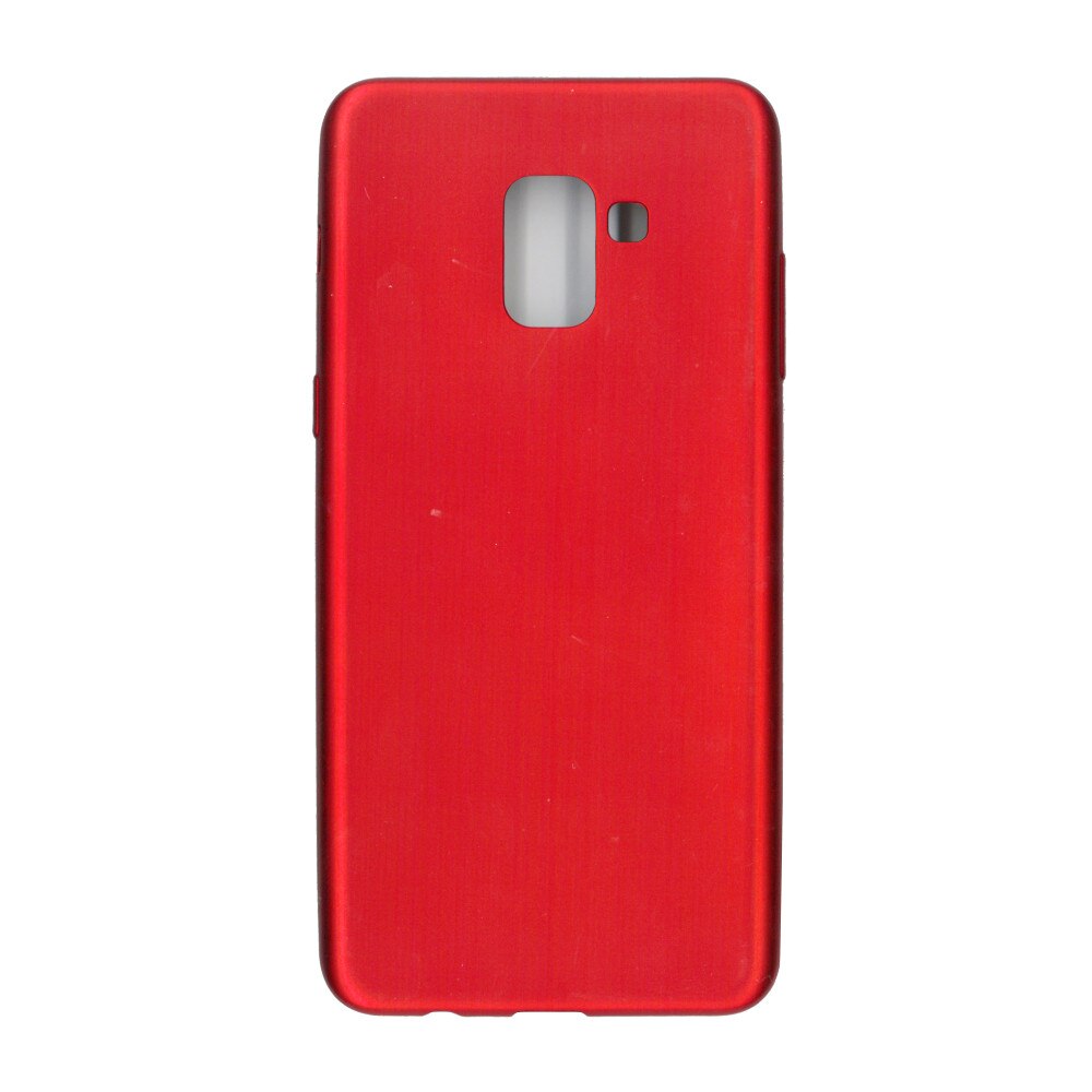 Husa din silicon mat Eurocell pentru Samsung Galaxy A8 Plus 2018, rosu