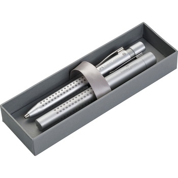 Set Faber-Castell: Stilou si Pix Grip 2011, Argintiu Set Faber-Castell: Stilou si Pix Grip 2011, Argintiu