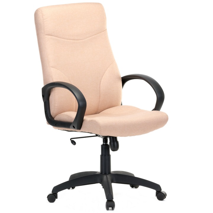 QMOBILI STILO Cappuccino ügyvezető szék, szövet, hintamechanika, PP karfa, PP csillagláb