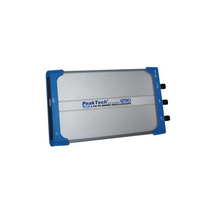 Osciloscop Peaktech P1290 fara afisaj, cu interfata pentru PC, Alimentare USB 5V