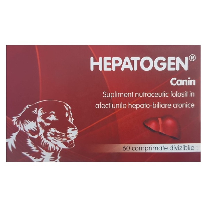 Supliment nutraceutic pentru caini, Hepatogen Canin x 60 comprimate