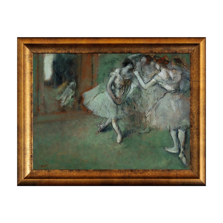 Tablou Inramat - Degas, A group of dancers, Rama Auriu, 30 x 40 cm